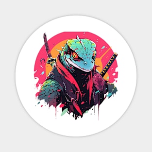 samurai lizard Magnet